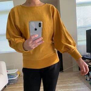 Brand New Puffy Sleeves Dolman Knit Top